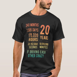 20 Jaar Getrouwd Grappige 20e Huwelijksverjaardag T-shirt