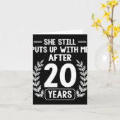 20 jaar huwelijk man grappig 20ste verjaardag kaart (Gele Bloem)