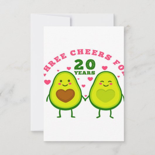 20 jaar huwelijksverjaardag| cadeau van man RSVP c Kaartje (Voorkant)