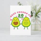 20 jaar huwelijksverjaardag| cadeau van man RSVP c Kaartje (Staand voorkant)