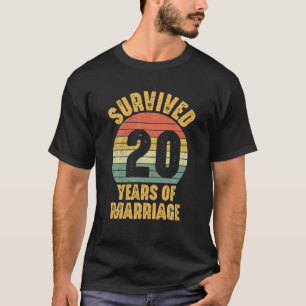 20 jaar Jubileum 20th Wedding Husband Wife Couple T-shirt