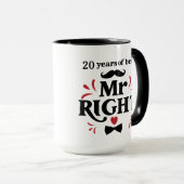20 jaar Jubileum van de heer Right Husband Mok (Voorkant rechts)