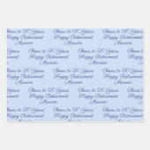 20 jaar Navy Blues Happy Retirement Inpakpapier Vel (Voorkant 3)