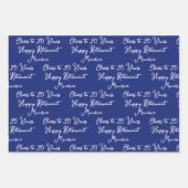 20 jaar Navy Blues Happy Retirement Inpakpapier Vel (Voorkant)