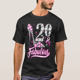 20 jaar oud 20 jaar oud en 20 jaar oud roze dia t-shirt