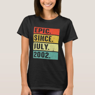20 jaar oud epic sinds juli 2002 20e verjaardag t-shirt