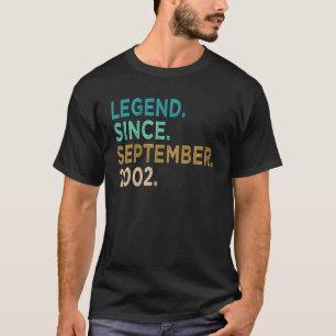 20 jaar oud Geweldige sinds september 2002 20e 25 T-shirt