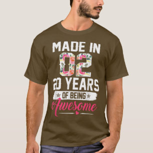 20 jaar oude cadeautjes voor de 20e verjaardag van t-shirt
