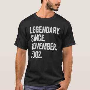 20 jaar oude legendary sinds november 2002 20e bi t-shirt