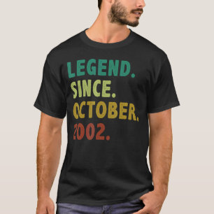 20 jaar oude legering sinds oktober 2002 20e geboo t-shirt