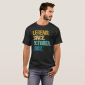 20 jaar oude leggende sinds oktober 2002 20e geboo t-shirt (Voorkant volledig)