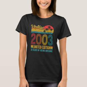 20 jaar oude Retro 2003 20e verjaardag 2 T-shirt