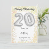 20 jaar oude Verjaardagskaart (Staand voorkant)
