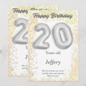 20 jaar oude Verjaardagskaart (Voorkant / Achterkant)
