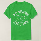 20 jaar samen 20th Love Jubileum Happy Husb T-shirt (Design voorkant)