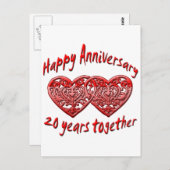 20 jaar samen briefkaart (Voorkant / Achterkant)