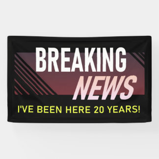 20 Jaar Werken Jubileum Twintigste Werknemer Spandoek
