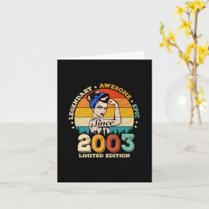 20-jarige cadeauvrouwen 2003 20e verjaardag kaart