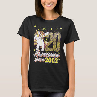 20-jarige Eenhoorn Dabbing 20e Verjaardag Meisje U T-shirt