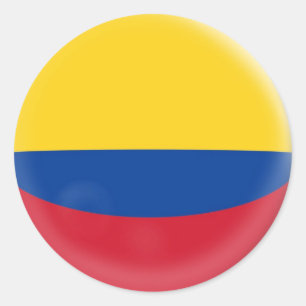 20 kleine stickers Colombiaanse vlag
