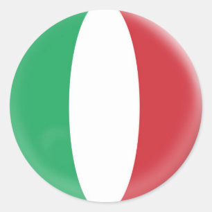 20 kleine stickers Italië Italiaanse vlag