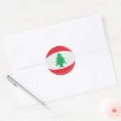 20 kleine stickers Libanonvlag (Envelop)