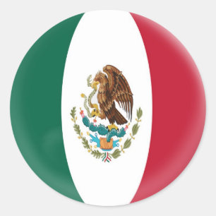 20 kleine stickers Mexicaanse vlag