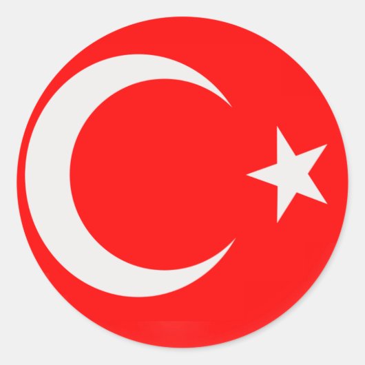 20 kleine stickers Turkse vlag (Voorkant)