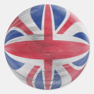 20 kleine stickers Union Jack distressed flag