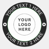 20 Logo Entreprise Ici | Autocollants Simples Stan (Devant)