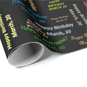 20 maart, cadeaupapier voor cadeautjes