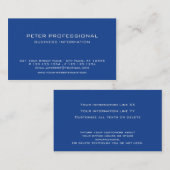 20 Matig koninklijk blauw professioneel Visitekaar Visitekaartje (Voorkant / Achterkant)