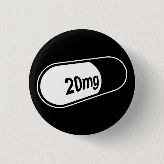20 mg knop voor pil ronde button 3,2 cm (Voorkant)