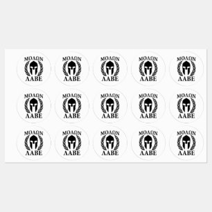 20 Molon Labe Spartan Warrior Laurels Labels