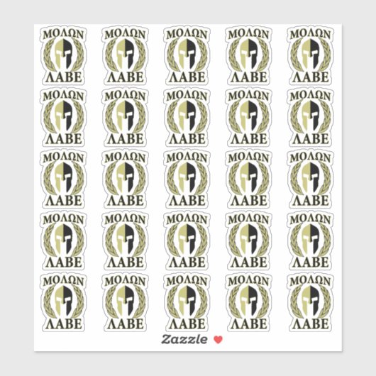 20 Molon Labe Spartan Warrior Laurels Sticker (Vel)