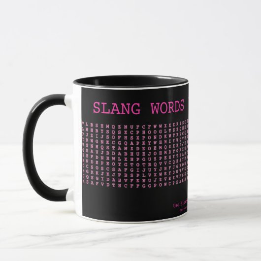 20 mots d'argot mignons Mot de recherche Mug (Gauche)