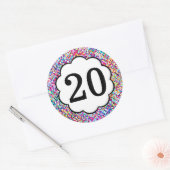 20 - Numéros Stickers Colorful (Enveloppe)