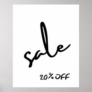 20% Off Verkoopteken, Boutique Signage, Detailhand Poster