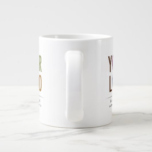 20 oz Custom Grote Reus Mok met Logo Geen Minimum (Achterkant)