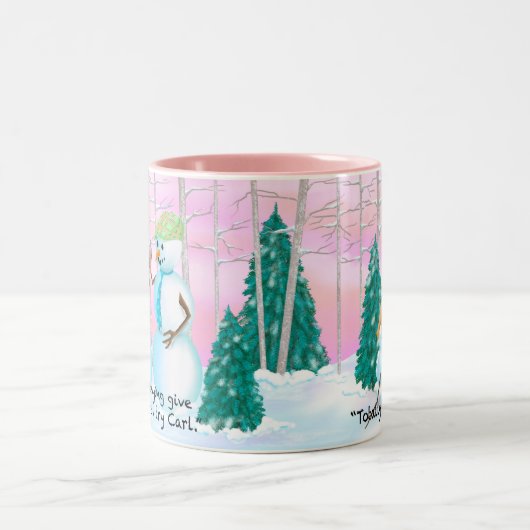 20 oz Snowmen en Coffee-mok Tweekleurige Koffiemok (Center)