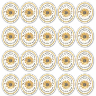 20 Petite jarre Oval Étiquette de miel de tourneso