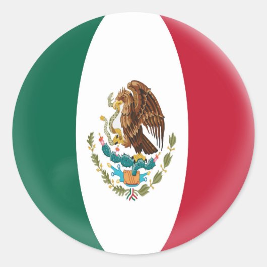 20 petits autocollants Mexique drapeau mexicain (Devant)