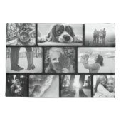 20 Photo Pillow Hoesje Sjabloon Collage Black Lijs Kussensloop (Achterkant)