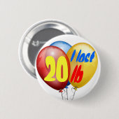 20 pond ronde button 5,7 cm (Voorkant /achterkant)