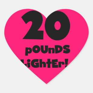20-ponden lichter hart sticker
