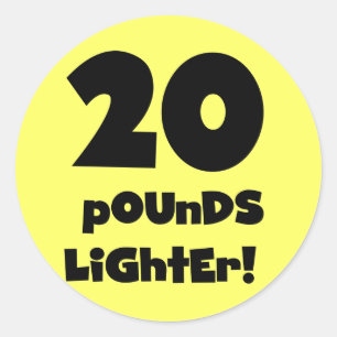 20-ponden lichter ronde sticker