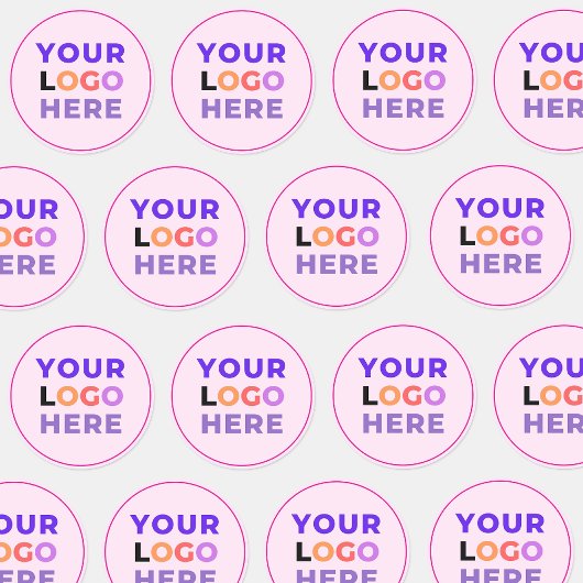 20 Promotionele Bedrijf Business Logo, Roze Brande Ronde Sticker