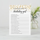 20 Questions sur la carte d'anniversaire pour fill (Debout devant)