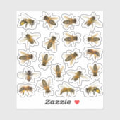 20 Realistisch Honeybee Apiary Stickers (Vel)