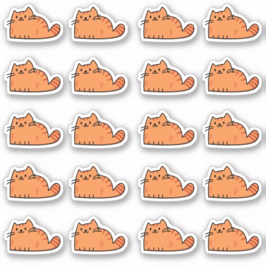 20 Schattigee Oranje kattenplanner Sticker (Voorkant)